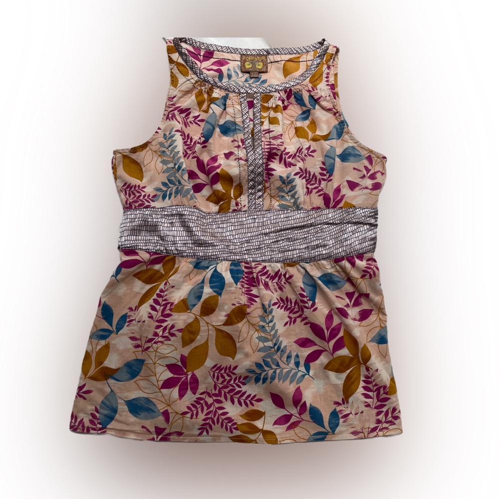 Forever Women’s Floral Print Round Neck Top Size:L Multicolor